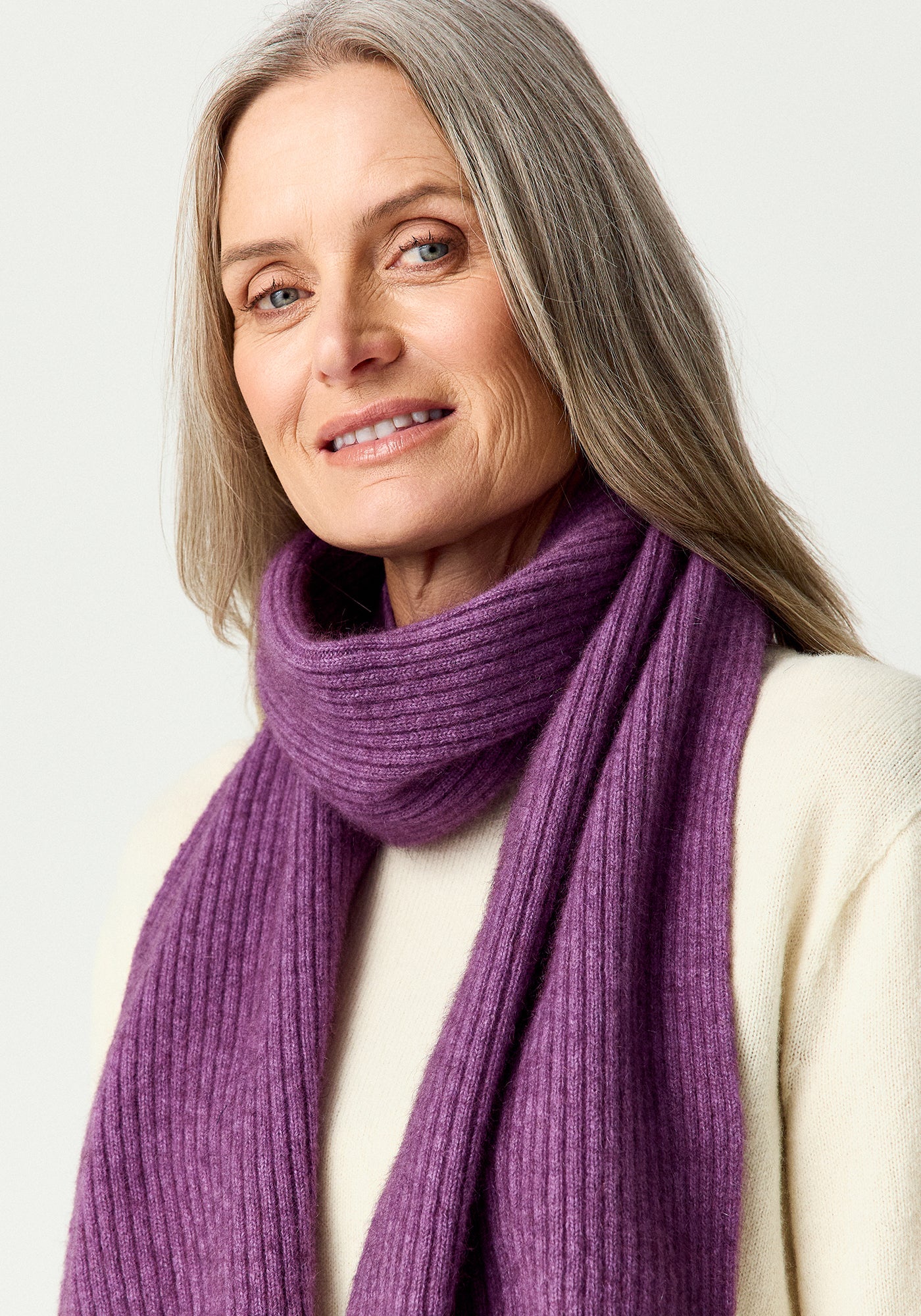 Ribbed Scarf | ZQ Merino, Brushtail Possum & Silk | Classic Rib