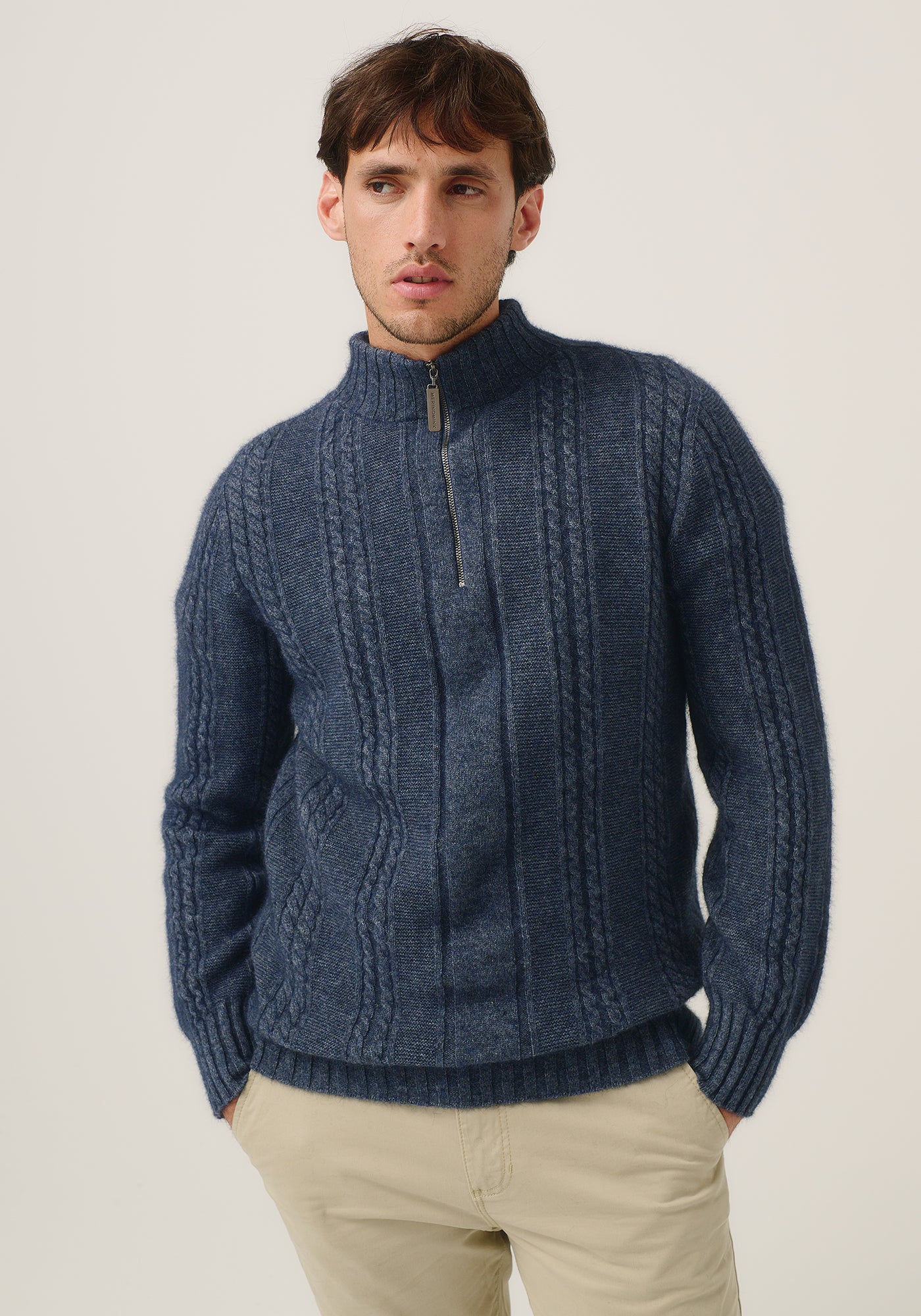 Henry Half Zip | Cable Knit Half Zip Sweater | NZ Made Merino