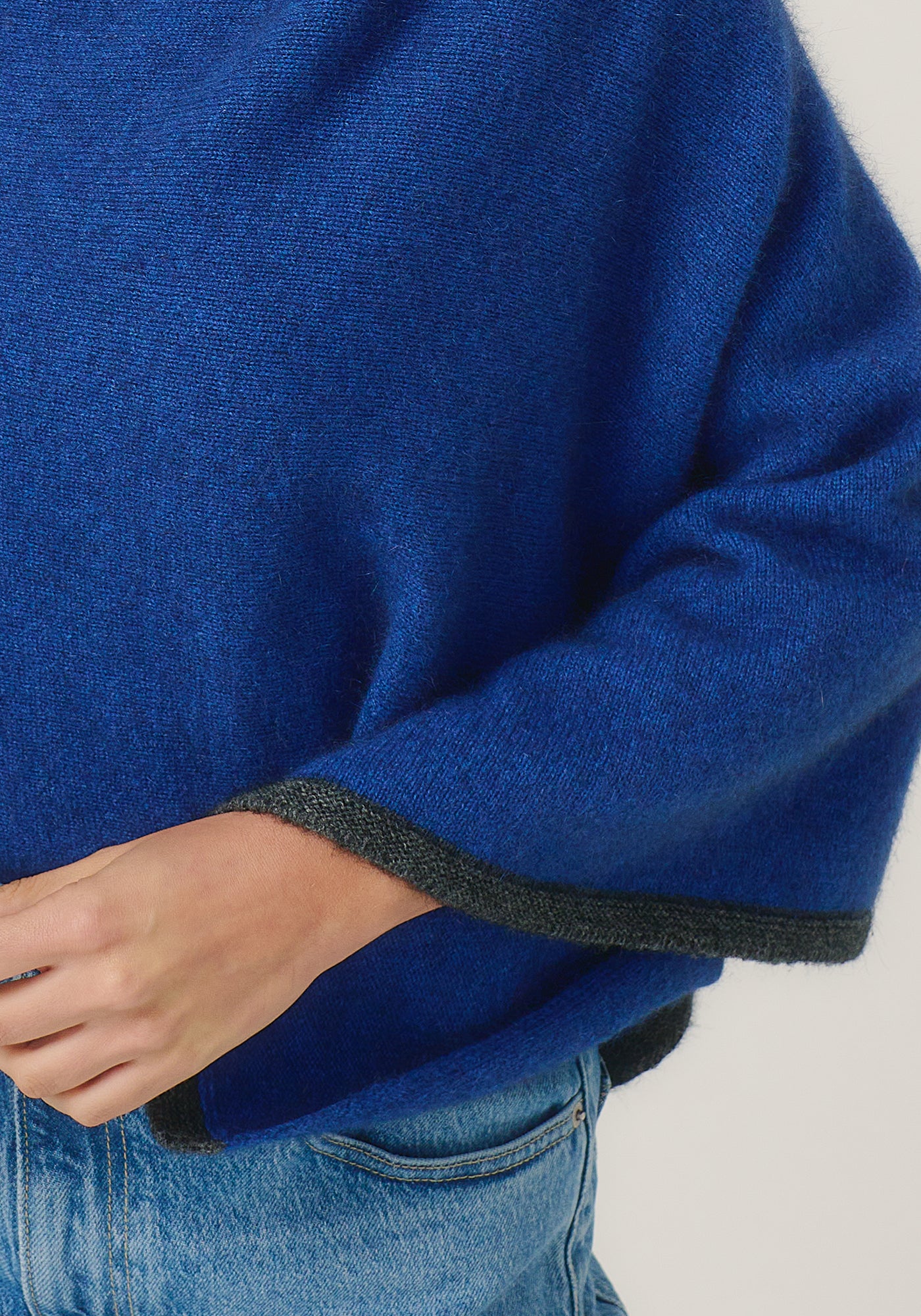 Empress Poncho | Fine Merino Bold Colour Block Poncho | Made in NZ