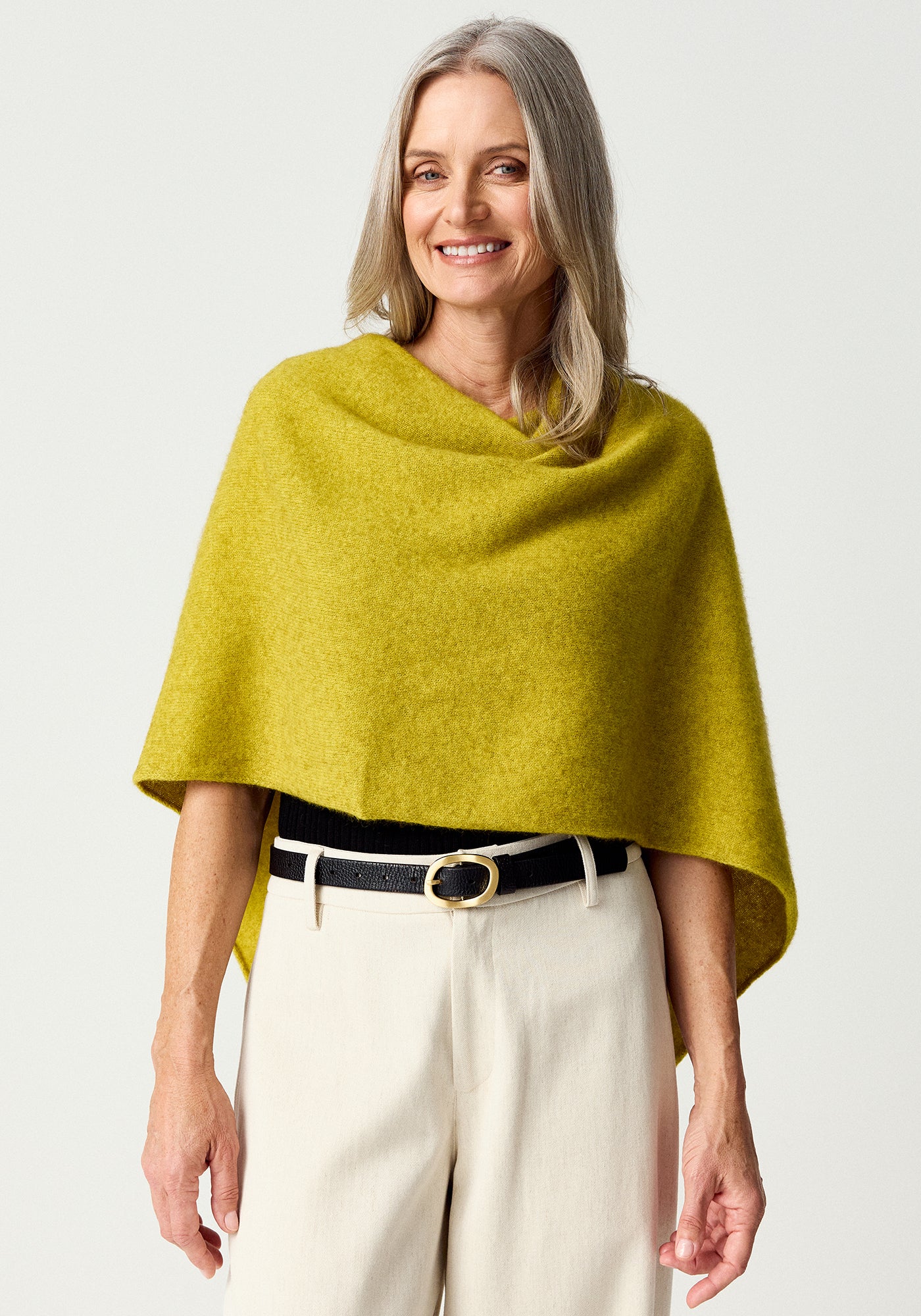Two Tone Poncho | ZQ Merino, Brushtail Possum & Silk | Made in NZ