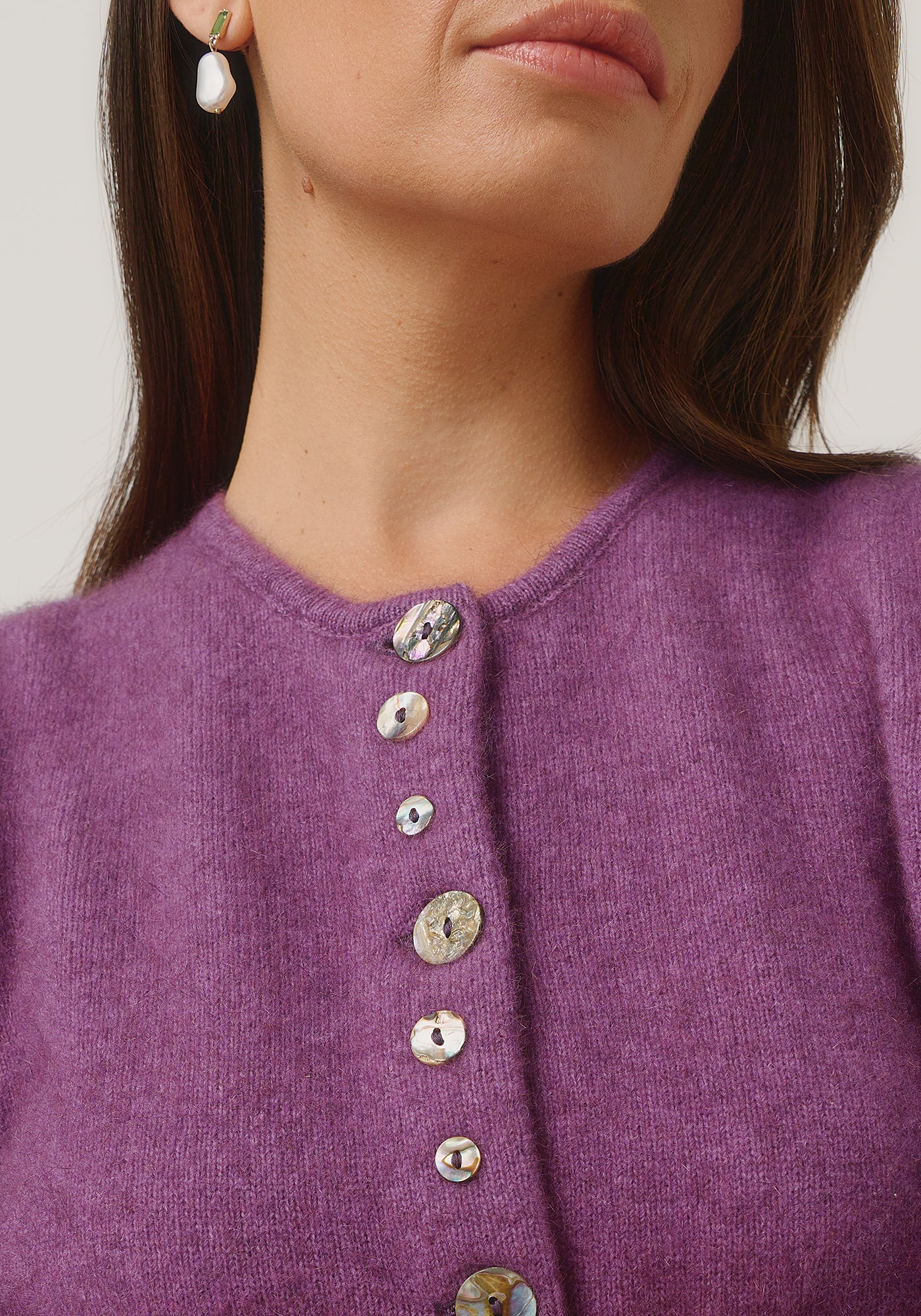 Shell Cardigan | ZQ Merino, Brushtail Possum & Silk | Fitted